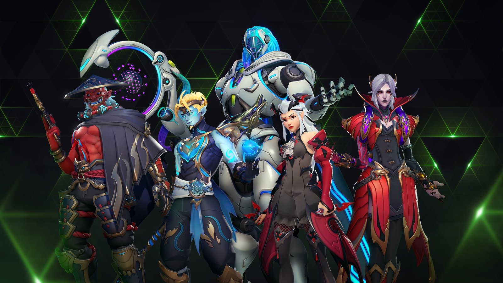 Overwatch 2 Haunted Masquerade event artwork featuring masked heroes in gothic costumes.